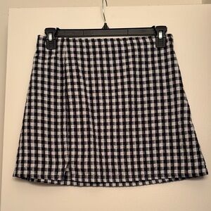 Black and White Checkered Skirt